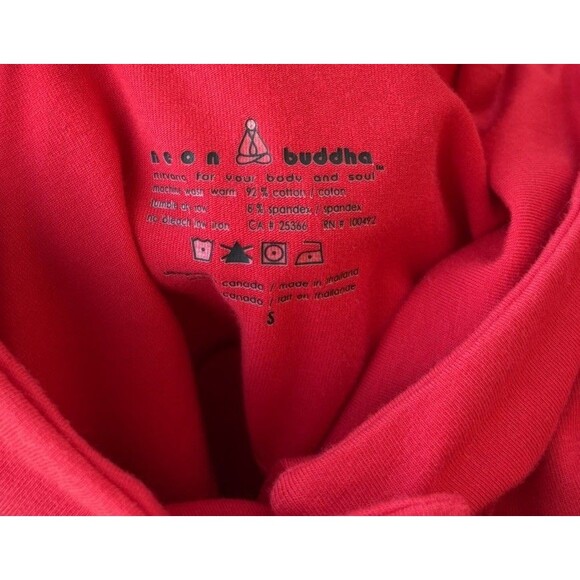 Neon Buddha Red Cotton Lightweight Jacket Size S Button Up - Picture 6 of 7